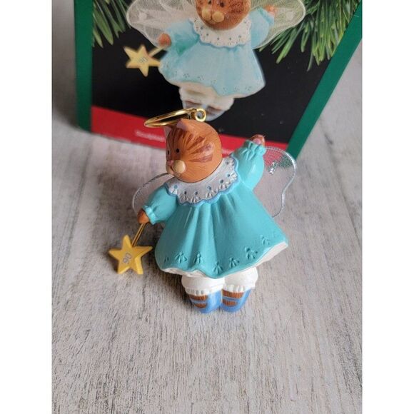 Hallmark Angel Kitty 1990 ornament Xmas - Picture 1 of 6